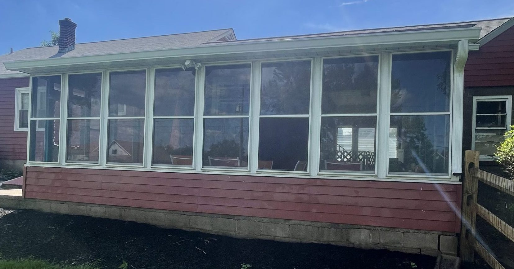 Power Washing & Aluminum Siding Painting Before