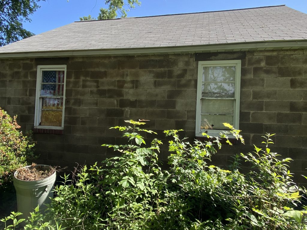 Power Washing & Aluminum Siding Painting Before