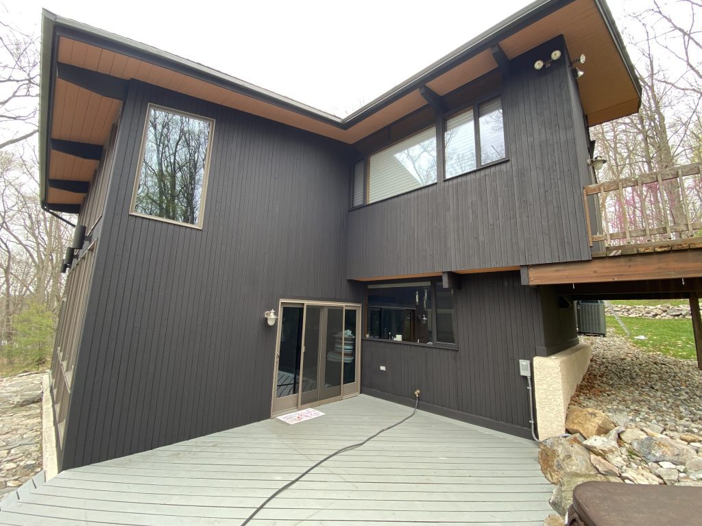 Solid Stain Wood Siding Painting After