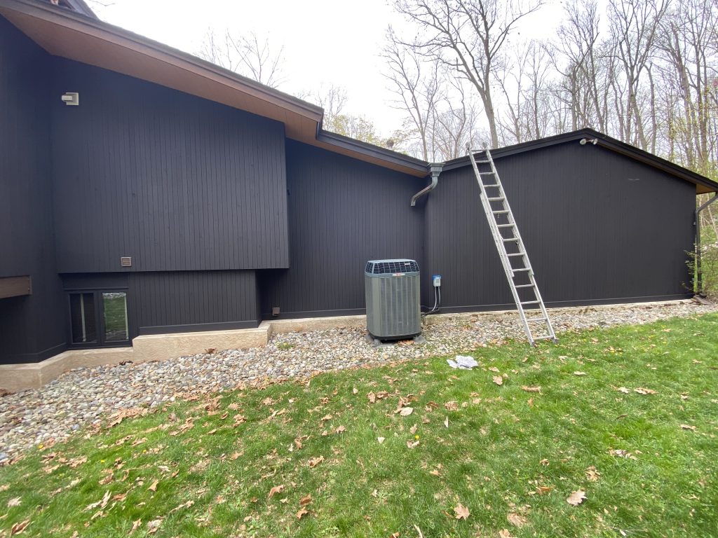 Solid Stain Wood Siding Painting After