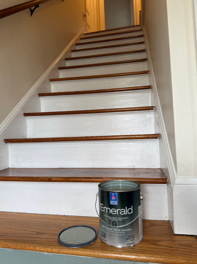 staircase before painting