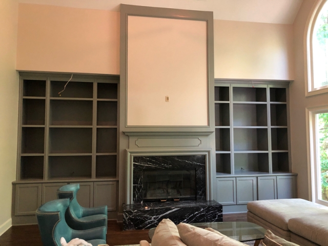 repainted built in cabinets after - certapro painters of roswell 