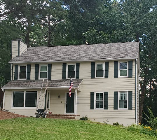 repainted exterior in marietta - before - certapro painters of roswell