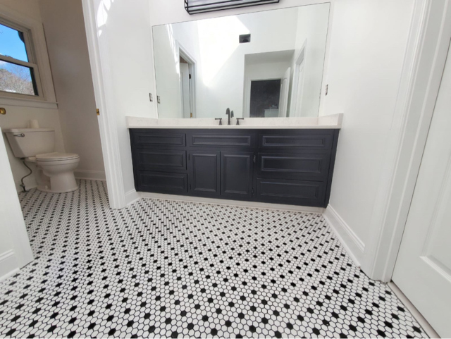 repainted walls and cabinets in a house in alpharetta, georgia