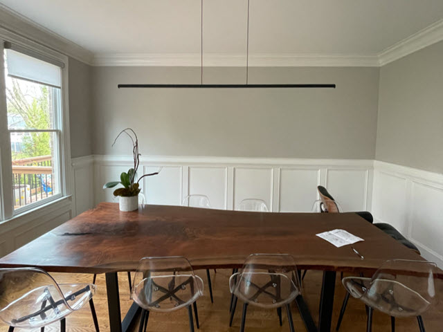 photo of repainted dining room walls in marietta georgia