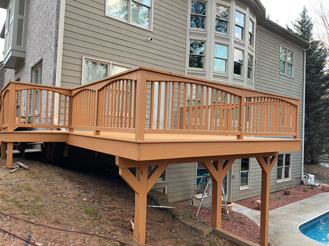 photo of stained deck in marietta