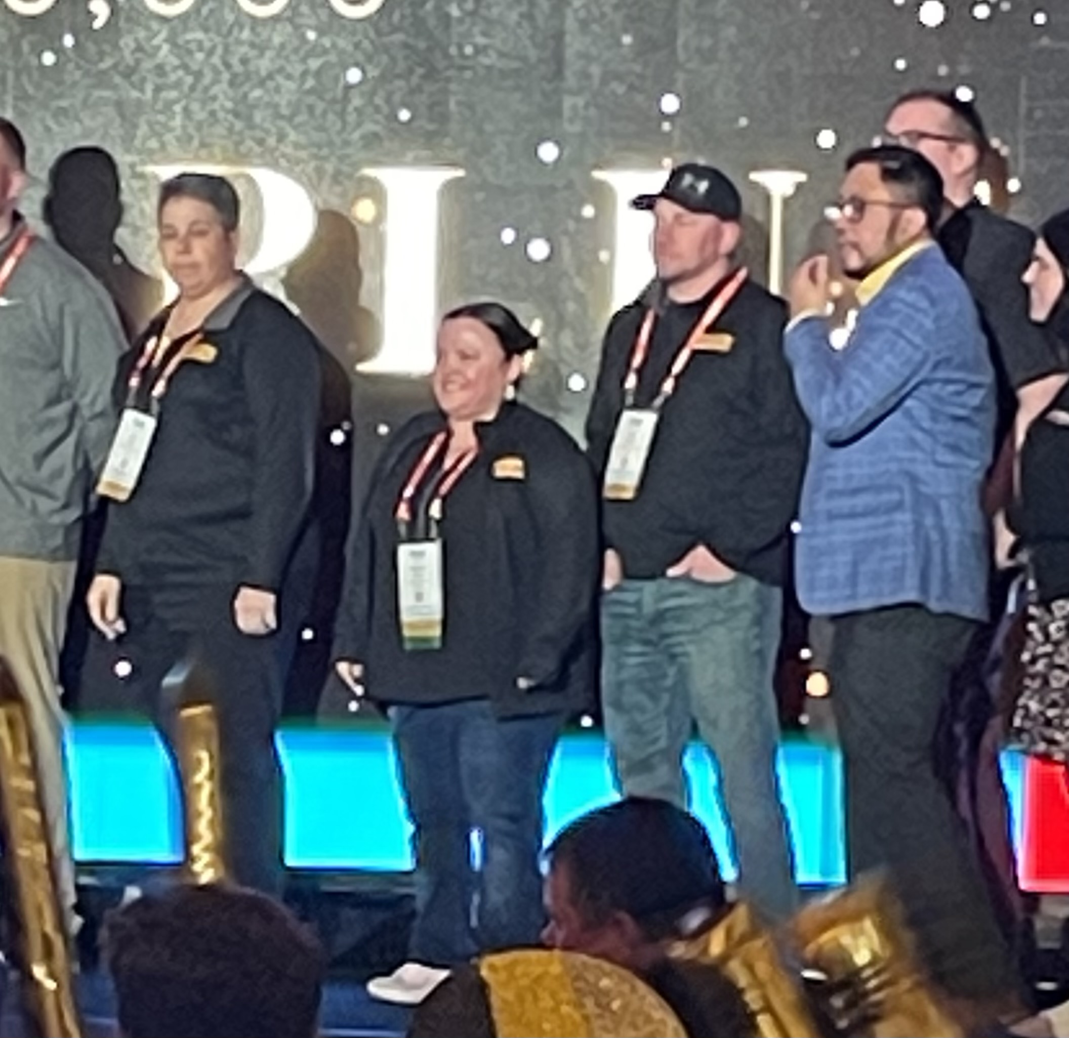 Michelle on stage during the awards ceremony