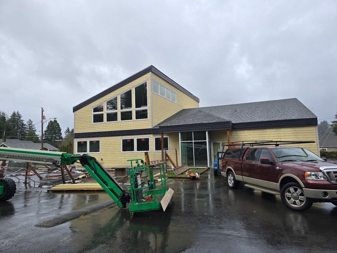 Commercial Exterior Transformation in Toledo, OR Before