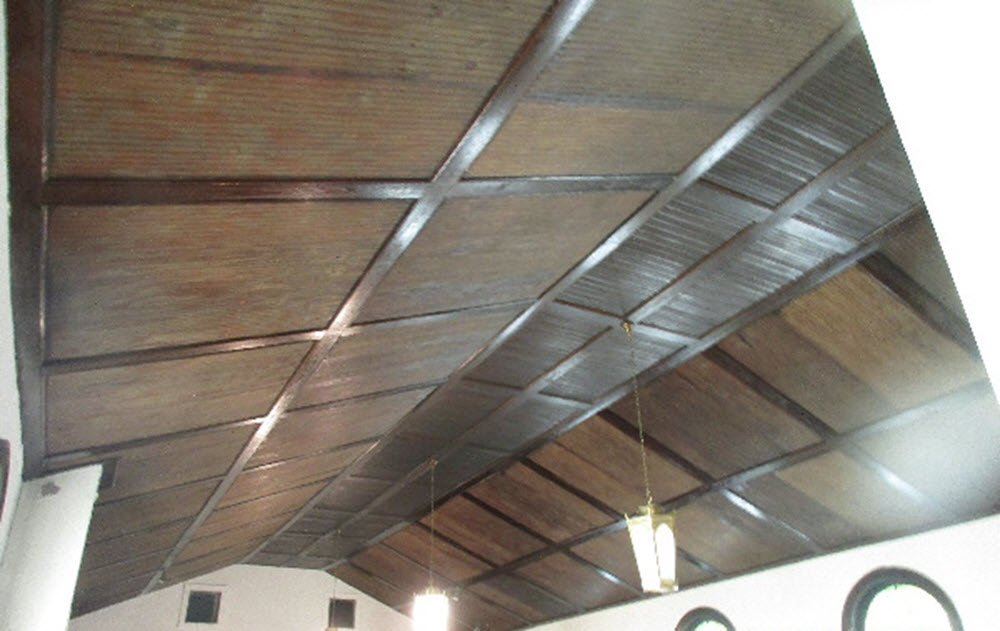 Lexington Church Ceiling Painting Before