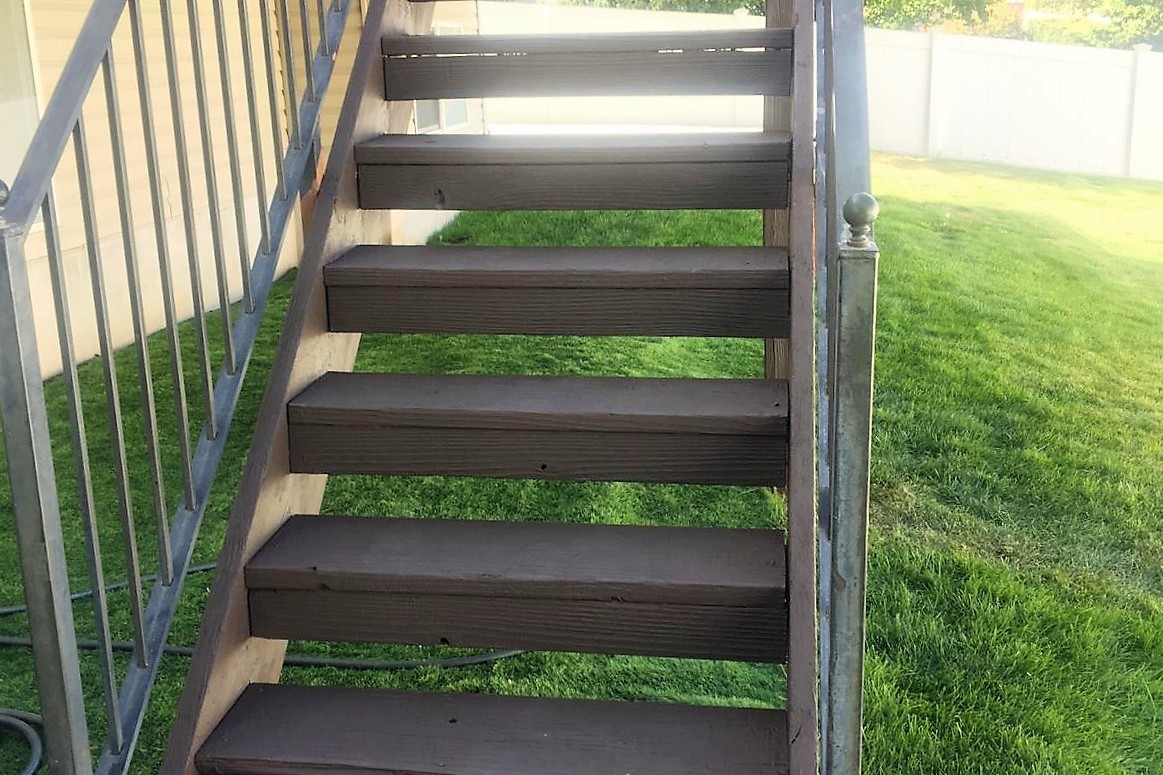 Stairs after staining