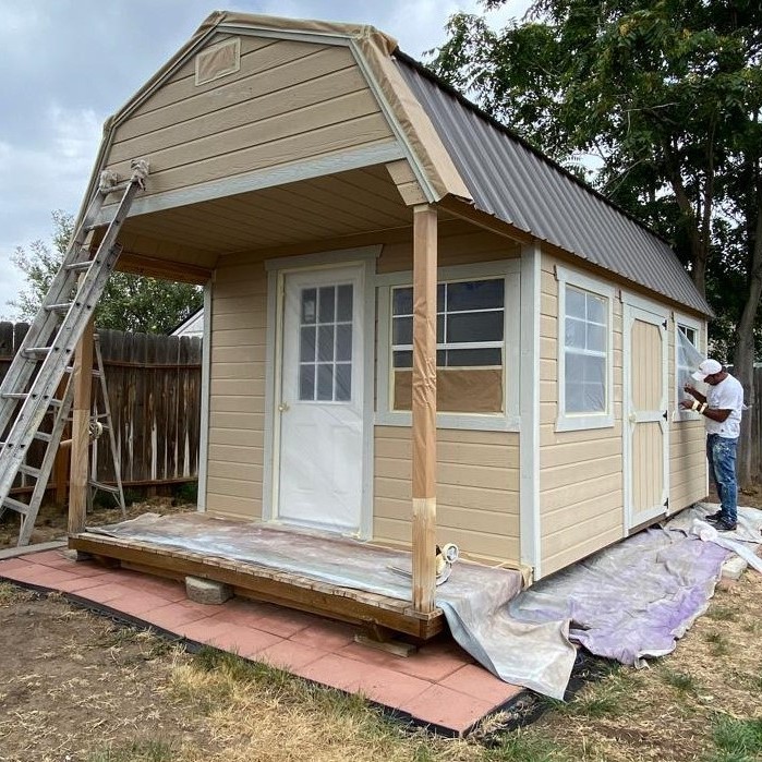 shed before painting