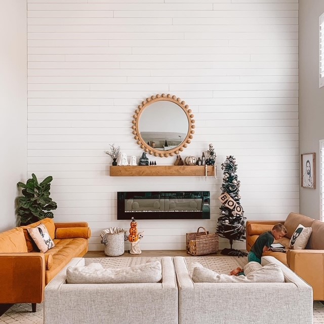 Shiplap and Fireplace Renovation After