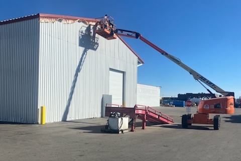 in progress photo of commercial project