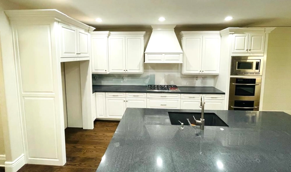 After the kitchen cabinets were repainted.