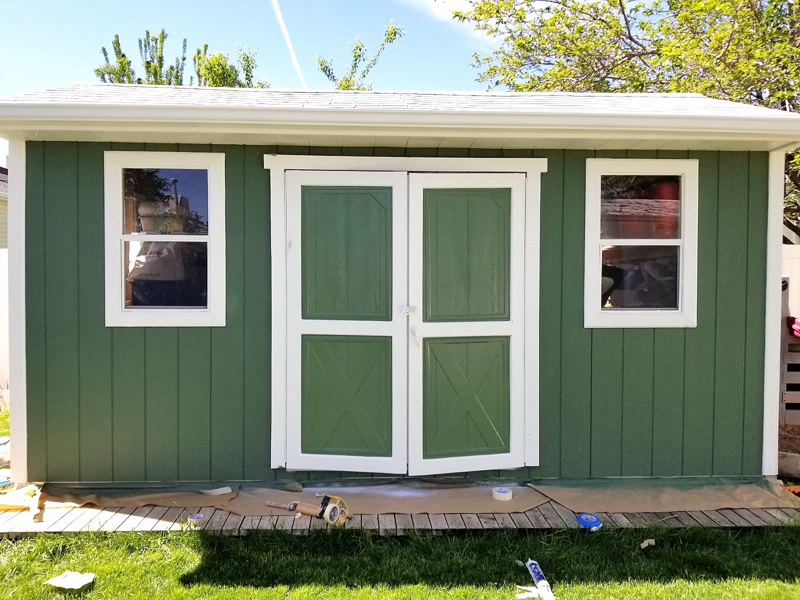 Shed after being repainted in Salt Lake City.