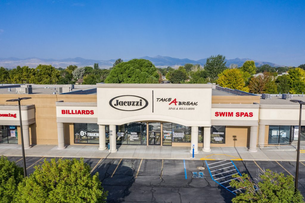 exterior retail painting before