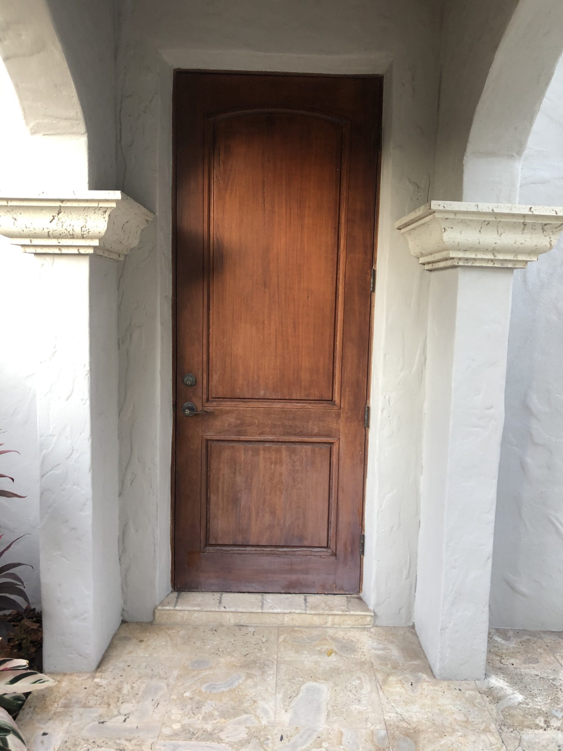 Door Staining Before