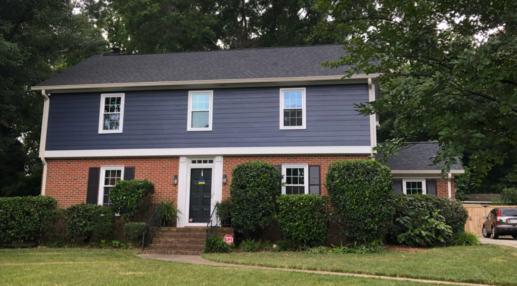 house before painting exterior brick and front door 