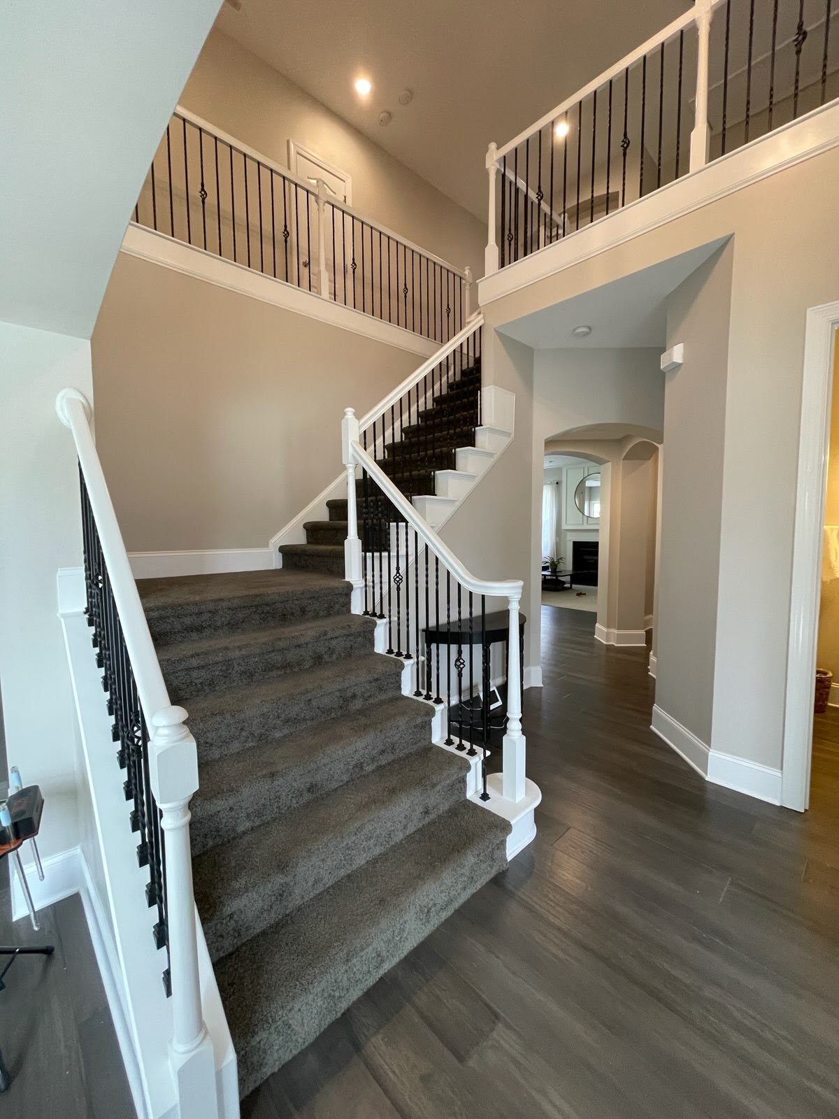 interior staircase after painting
