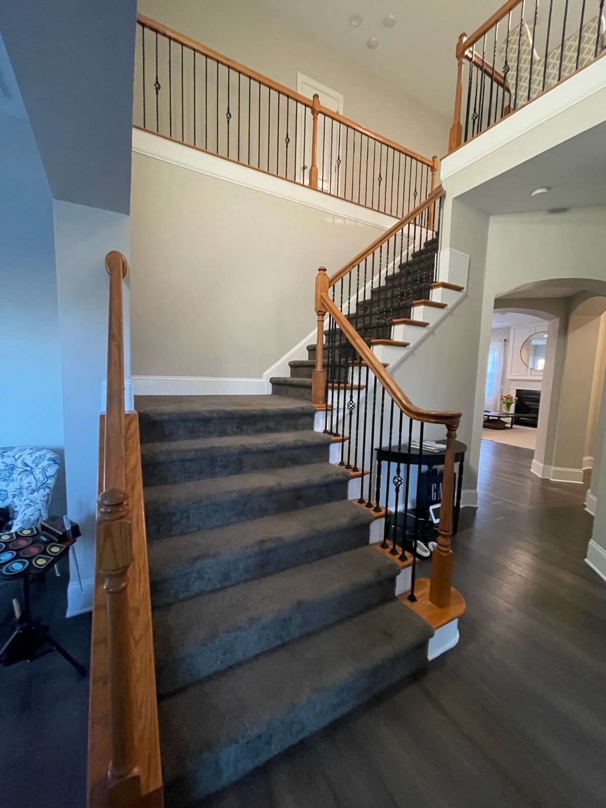 interior staircase before painting