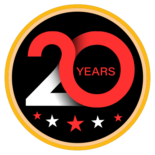 20 years in business badge