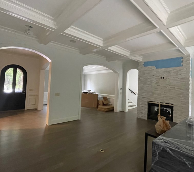 living room after painting