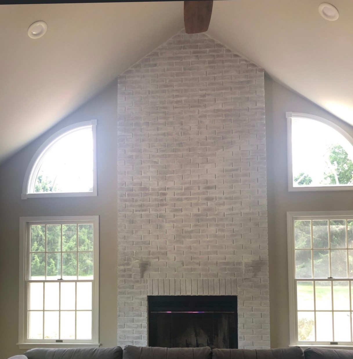 Fireplace Whitewashing After
