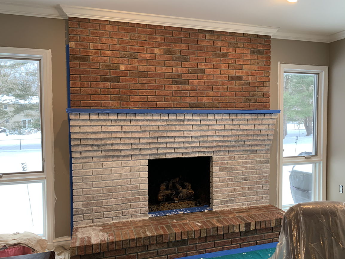 Fireplace Painting – White Fireplace Before