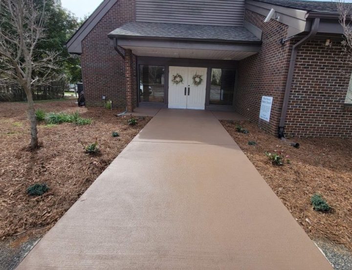 Baptist Church Concrete Staining in Clemmons, NC