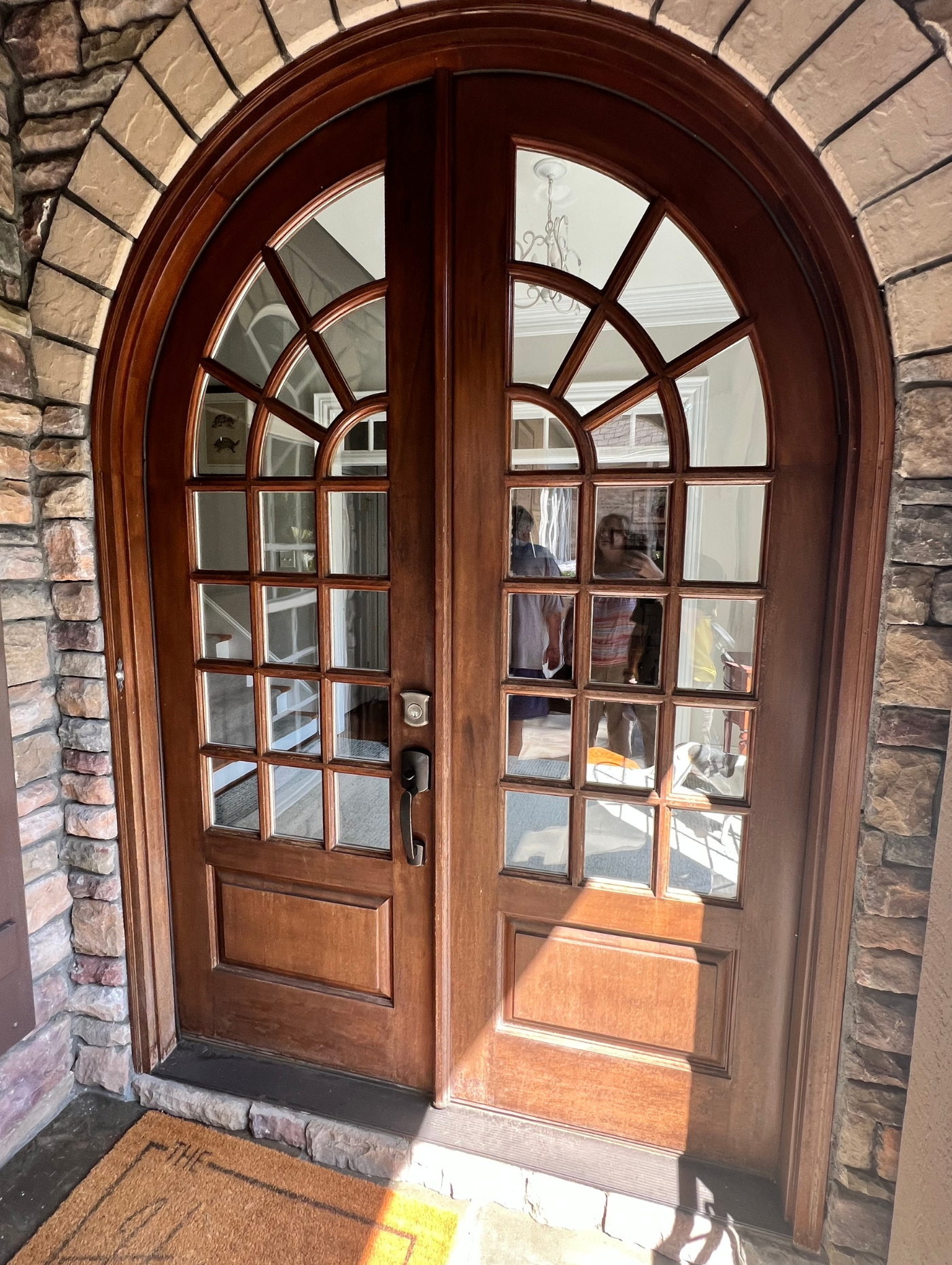 Door Staining Before