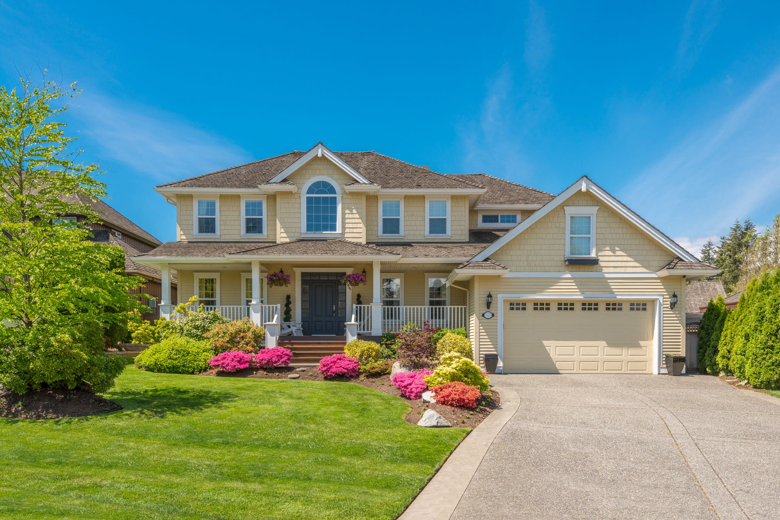 Butter Yellow exterior painting on Winston-Salem Home.