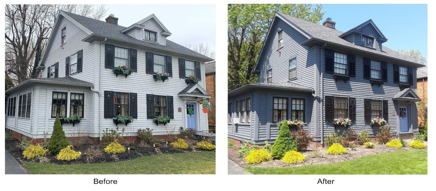 local house painting before and after