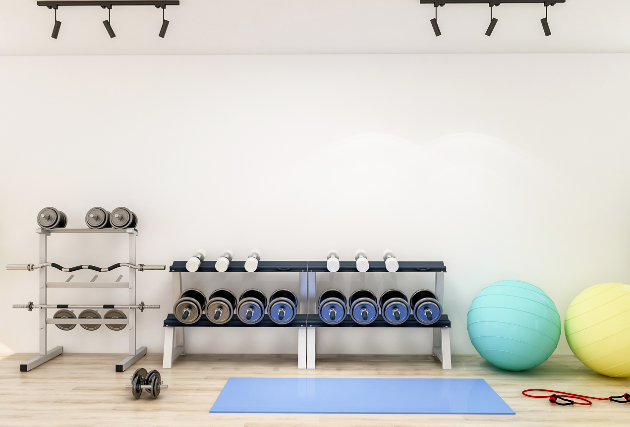 white home gym