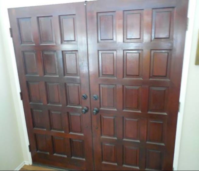 Stained front door in Anaheim, CA