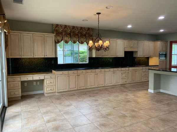 before painting cabinets