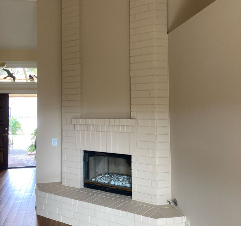 after painting fireplace