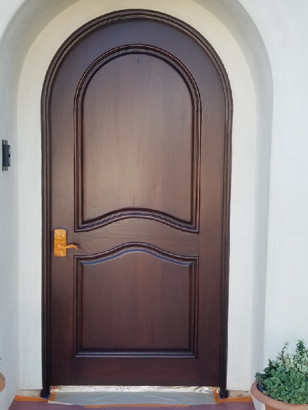 stained front door