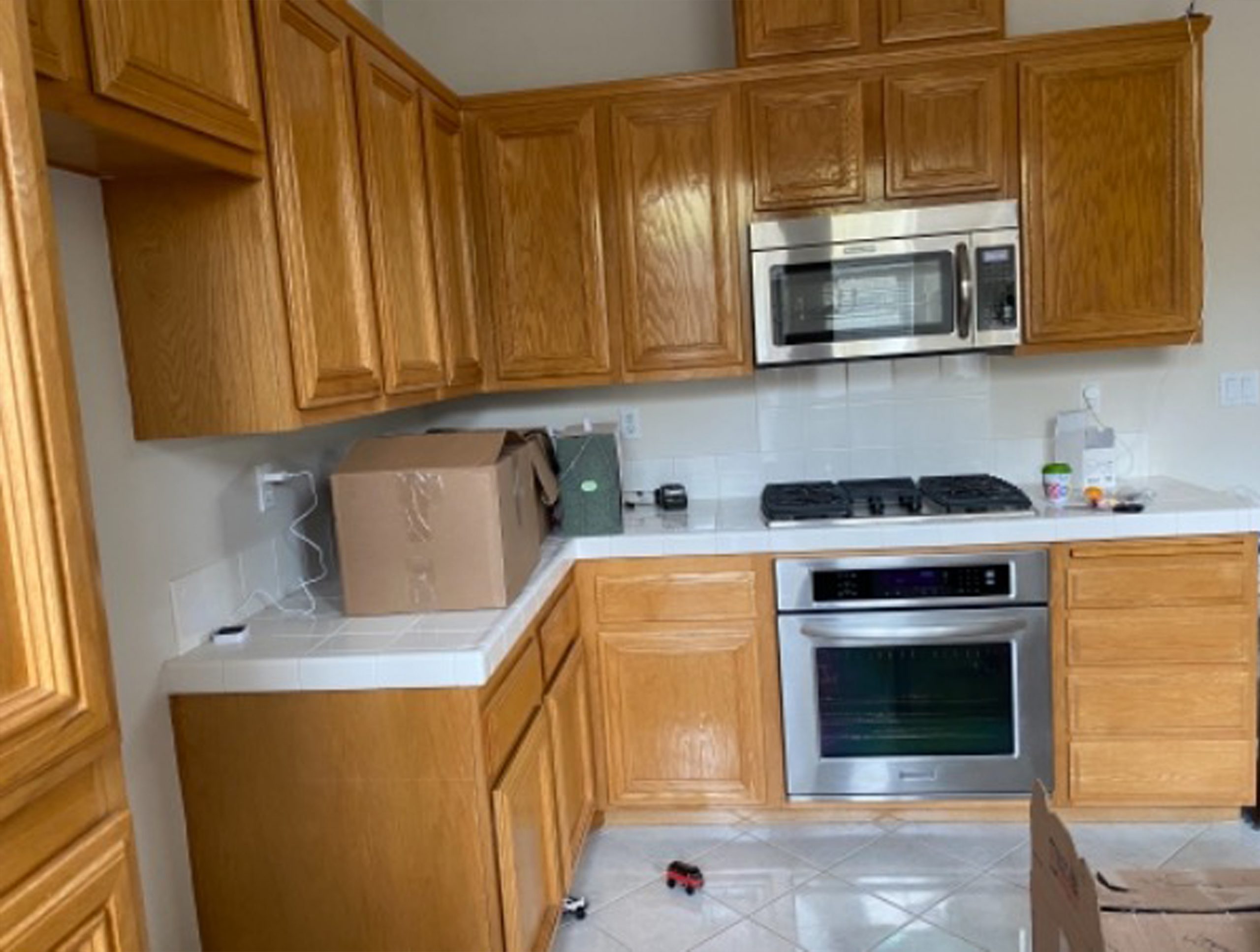 before painting kitchen cabinets