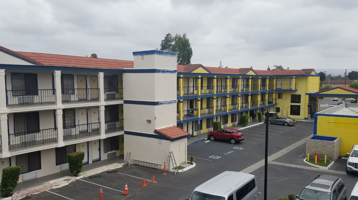 hotel painting in progress