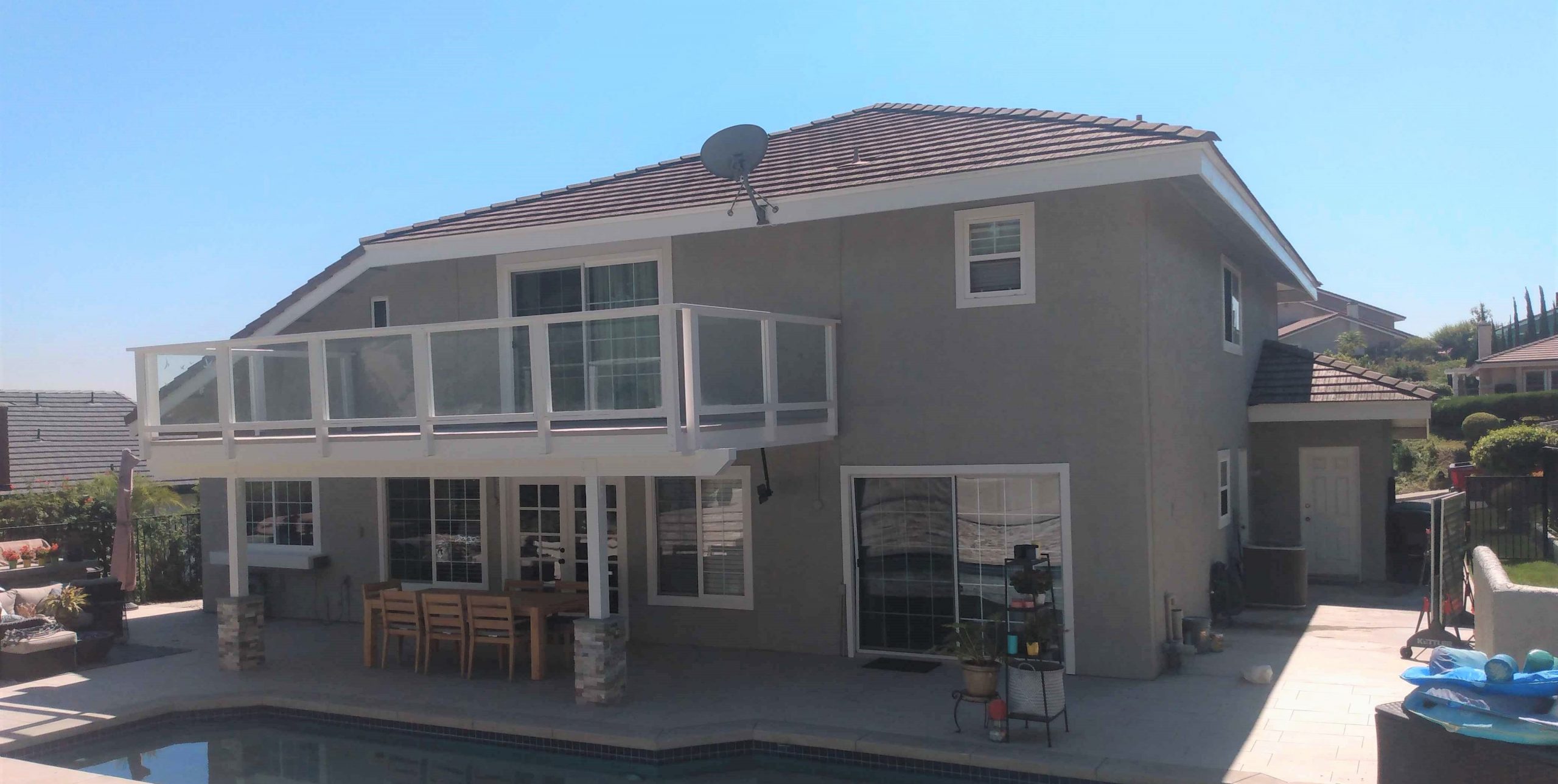 yorba linda pool house after painting