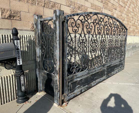 gate with damaged and rusted surfaces