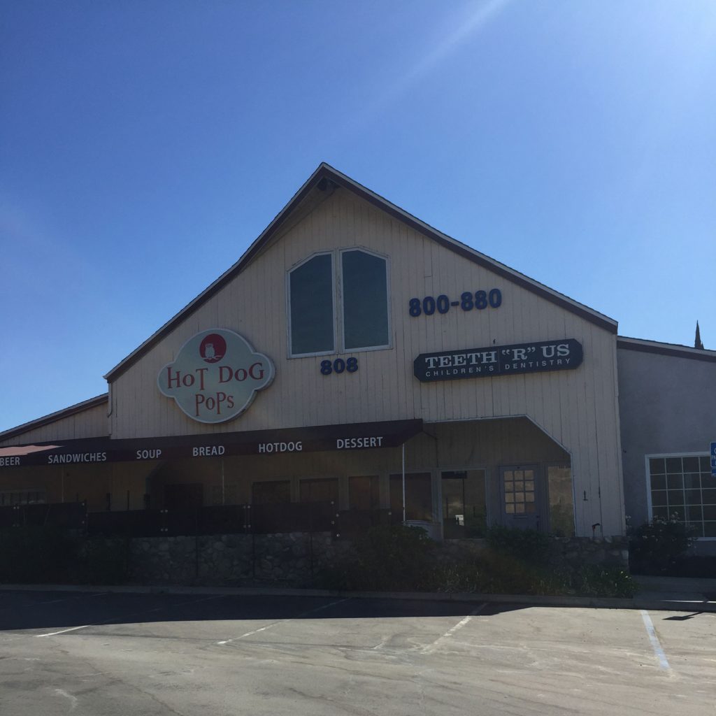 Painting at a Retail Shopping Center in Westminster, CA. Before