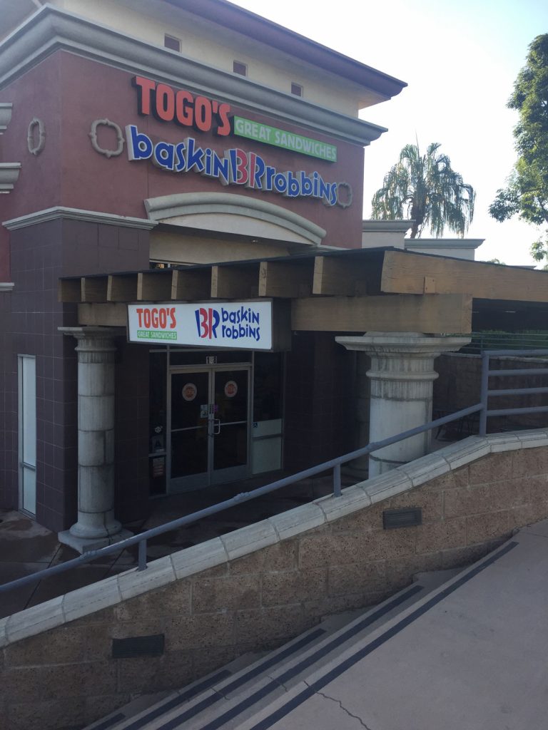 Baskin Robbins Repainted in Santa Ana Before