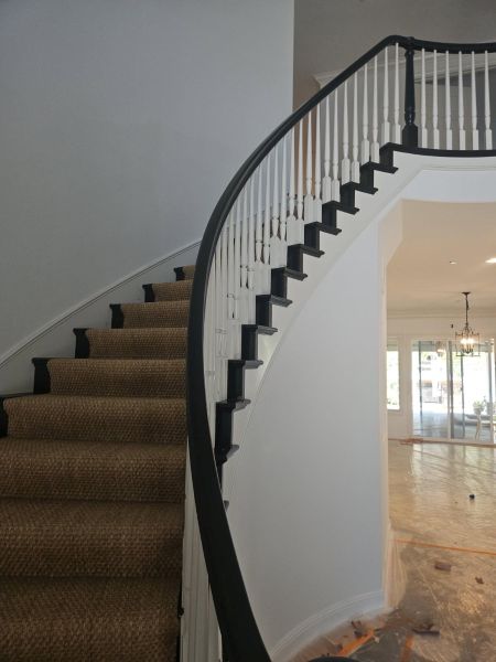 black and white staircase