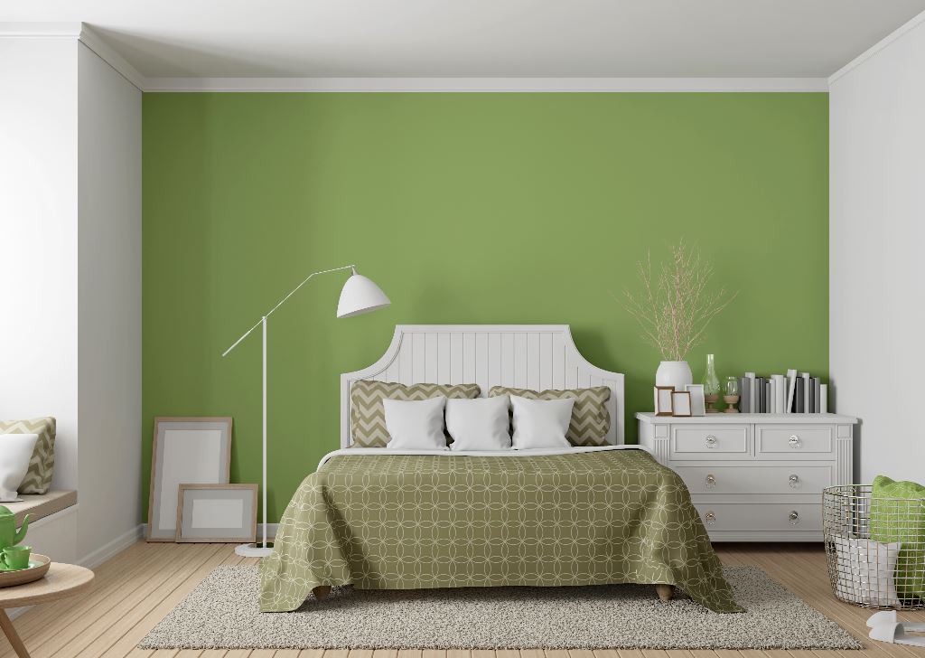 green bedroom
