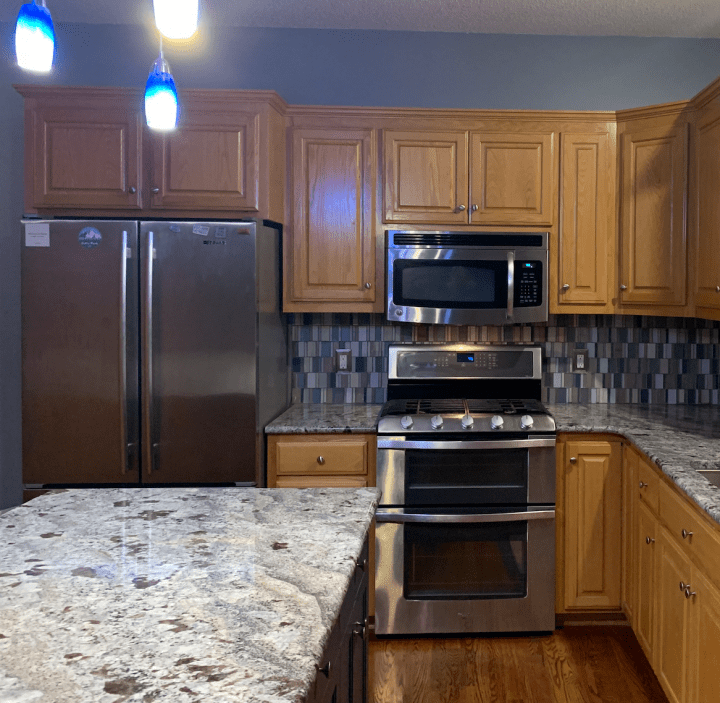 Cabinet Repainting Before & After Before