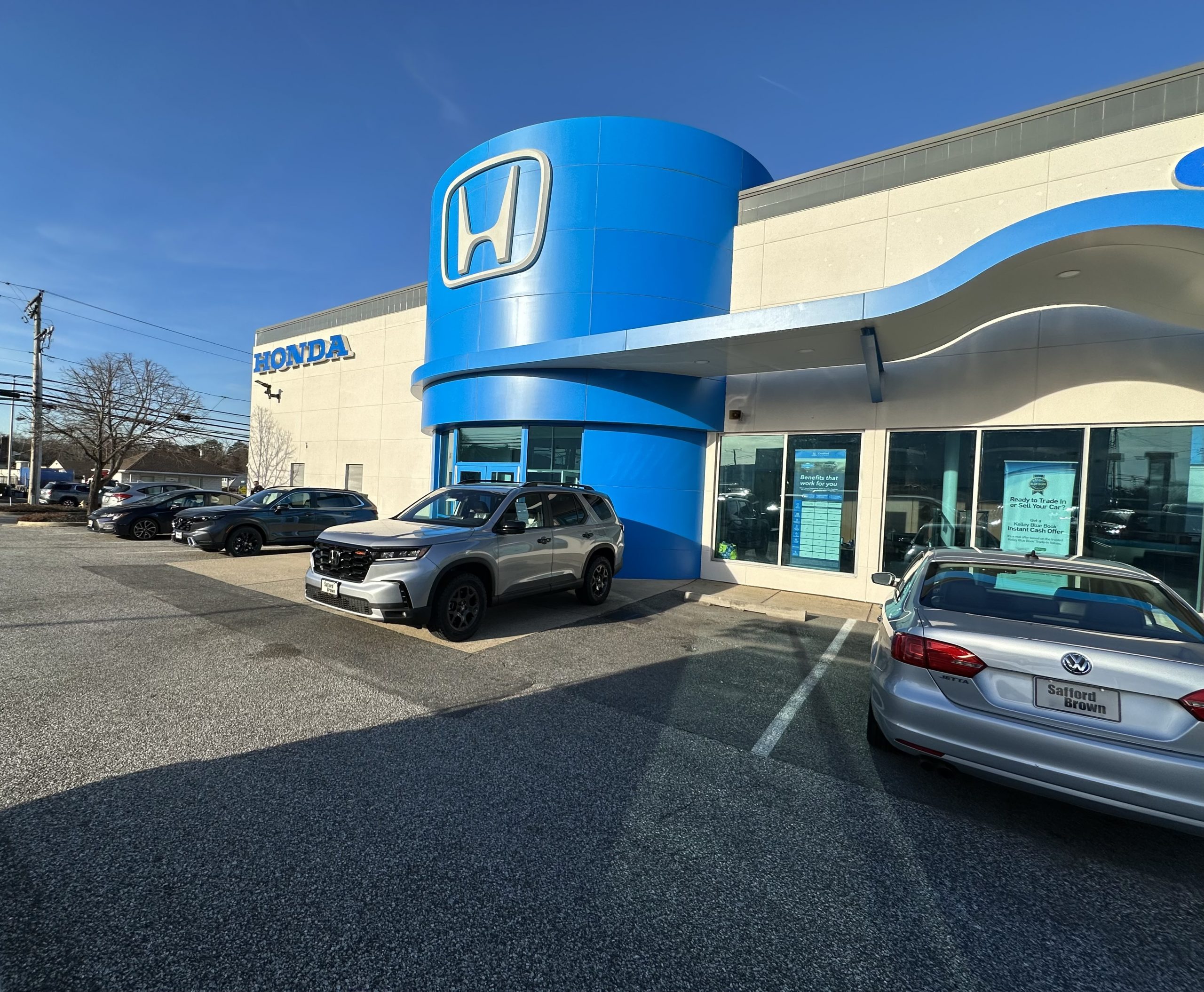 painted honda dealership