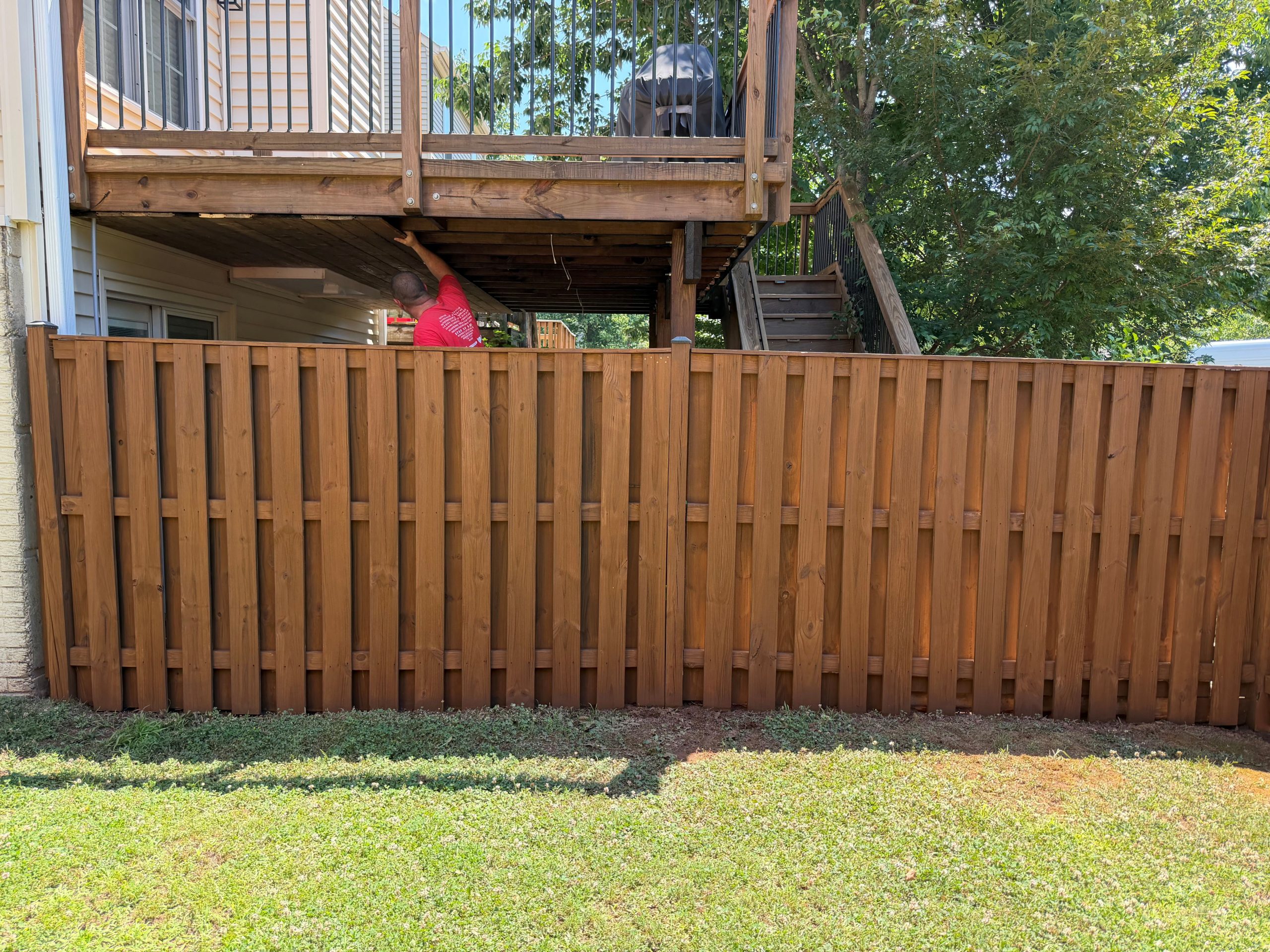 after fence staining
