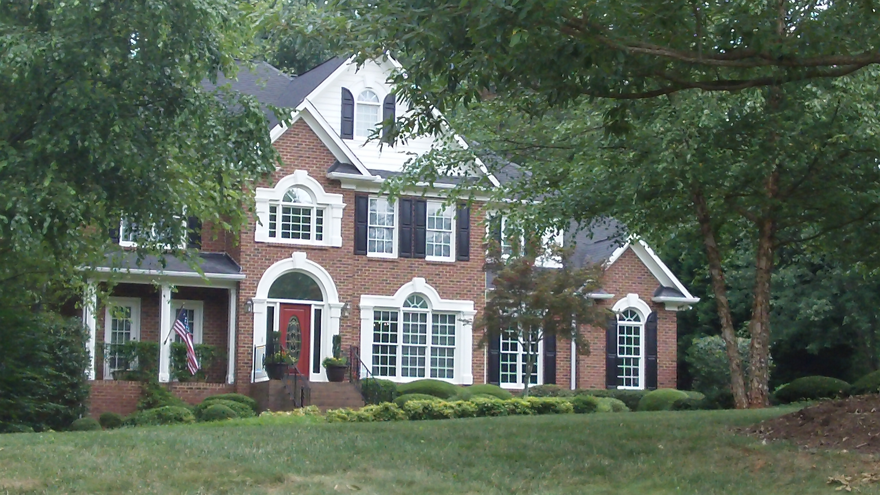 White trim exterior painting