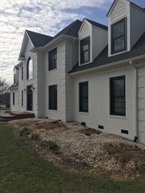 Wide View Exterior Brick Paintin